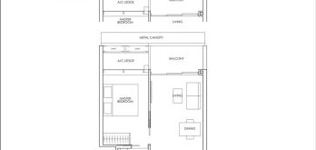 newport-residences-floor-plan-1-bedroom-study-type-AS1-singapore