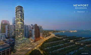 newport-residences-Aerial-view-near-singapore-cruise-centre-freehold-mix-development